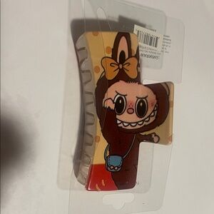 Kids Cartoon Hair Clip - Brown and Yellow